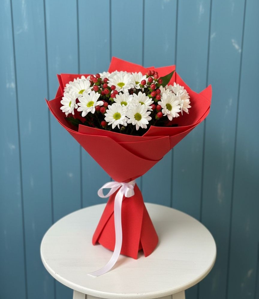 Букет цветов из: Хризантемы в Репьевке