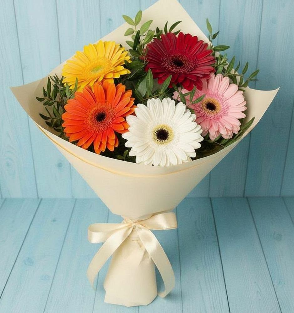 Букет цветов из: Герберы в Репьевке