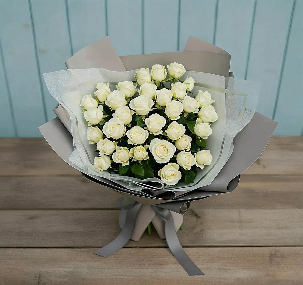 Букет Белоснежная нежность в Репьевке
