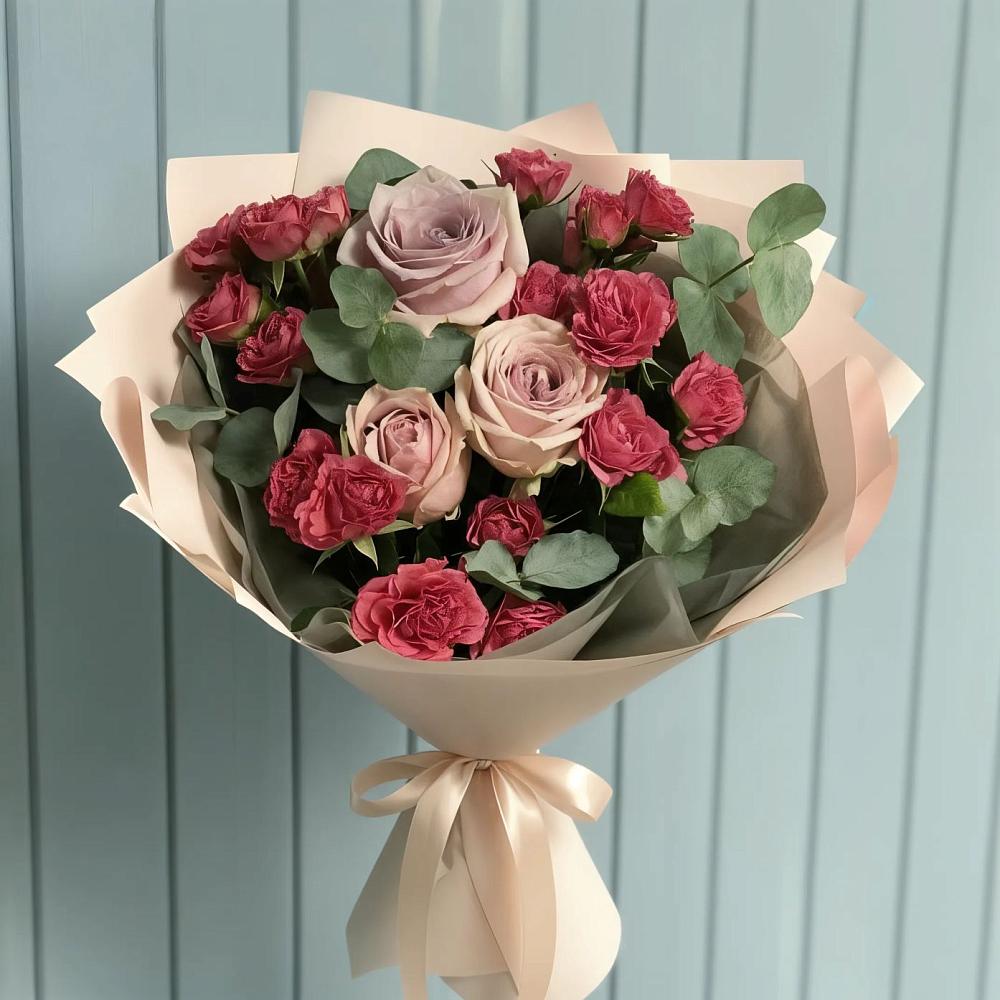 Букет цветов из: Гвоздики и Розы в Репьевке