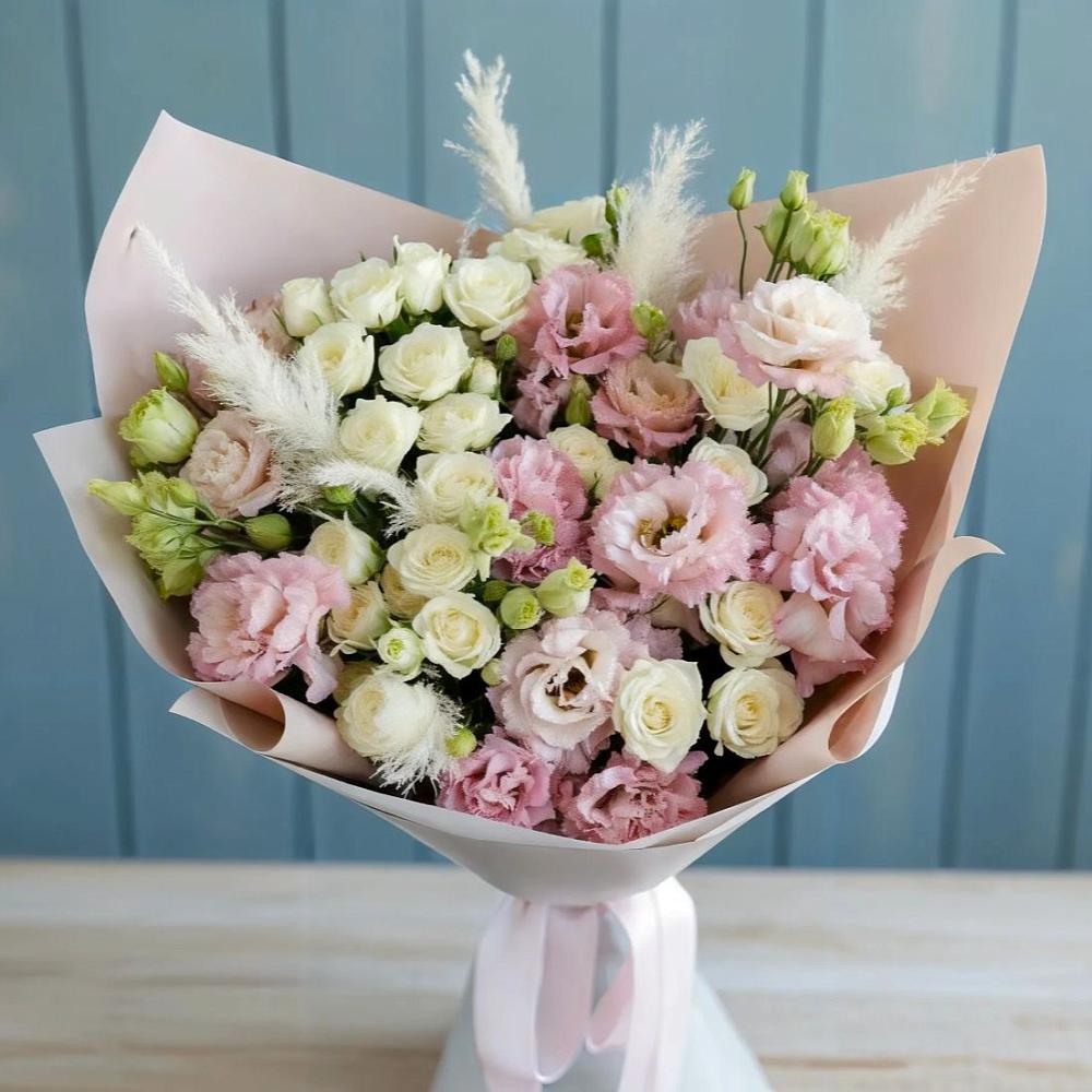 Букет цветов из: Альстромерии и Розы в Репьевке