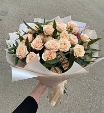 Букет Кремовые розы Латте в Репьевке