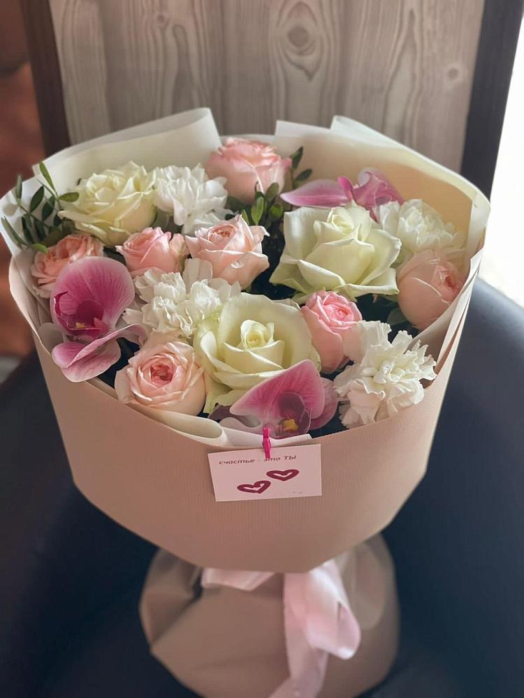 Букет цветов из: Орхидеи, Розы и Гвоздики в Репьевке