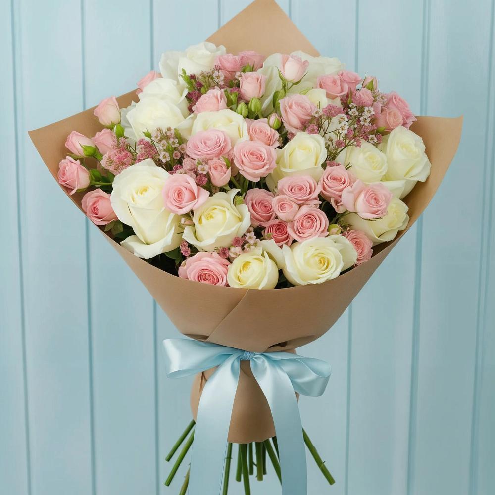 Букет цветов из: Розы в Репьевке