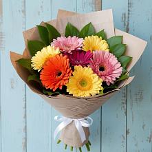 Букет цветов из:  Герберы #REPLACE_PRED# Репьевке