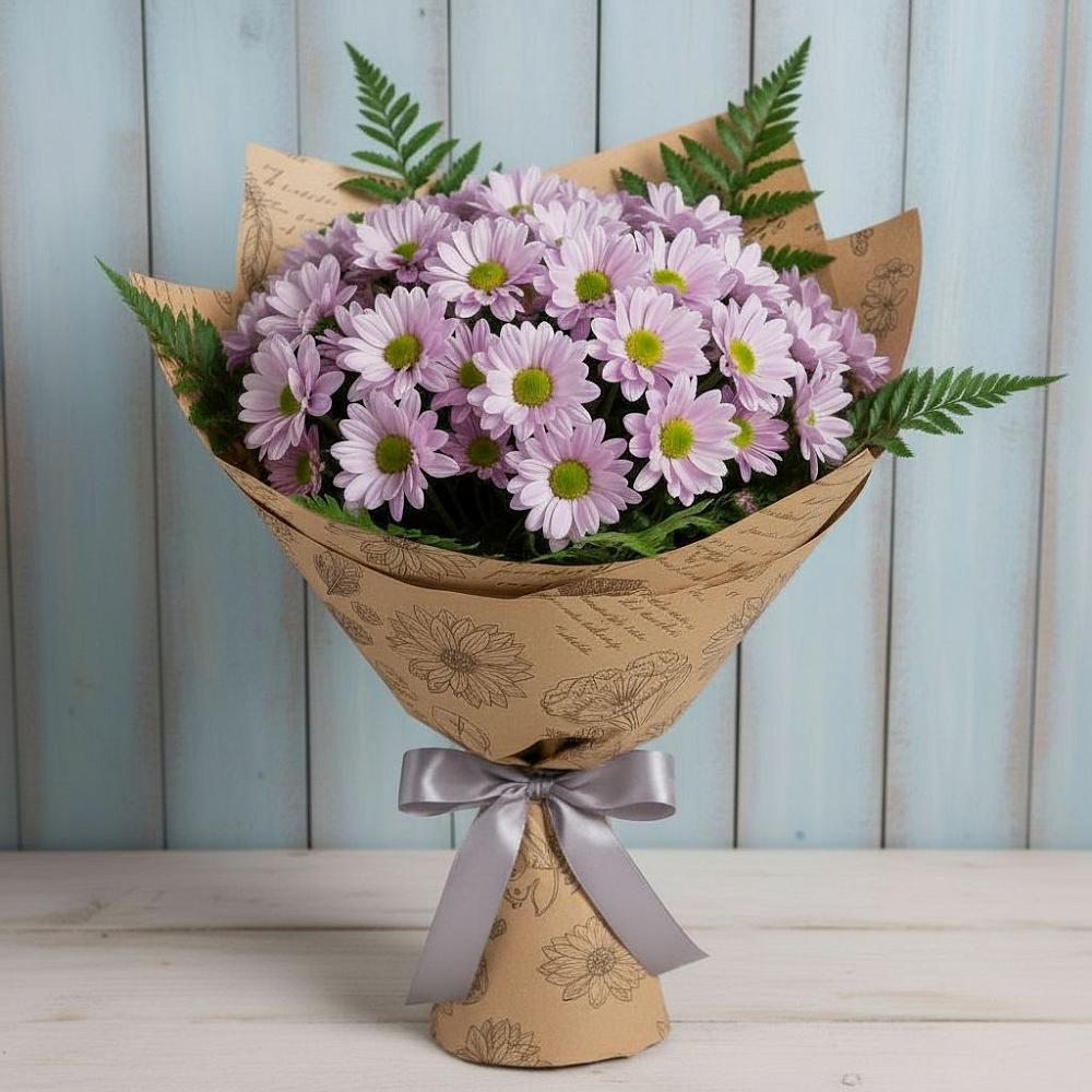 Букет цветов из: Хризантемы в Репьевке