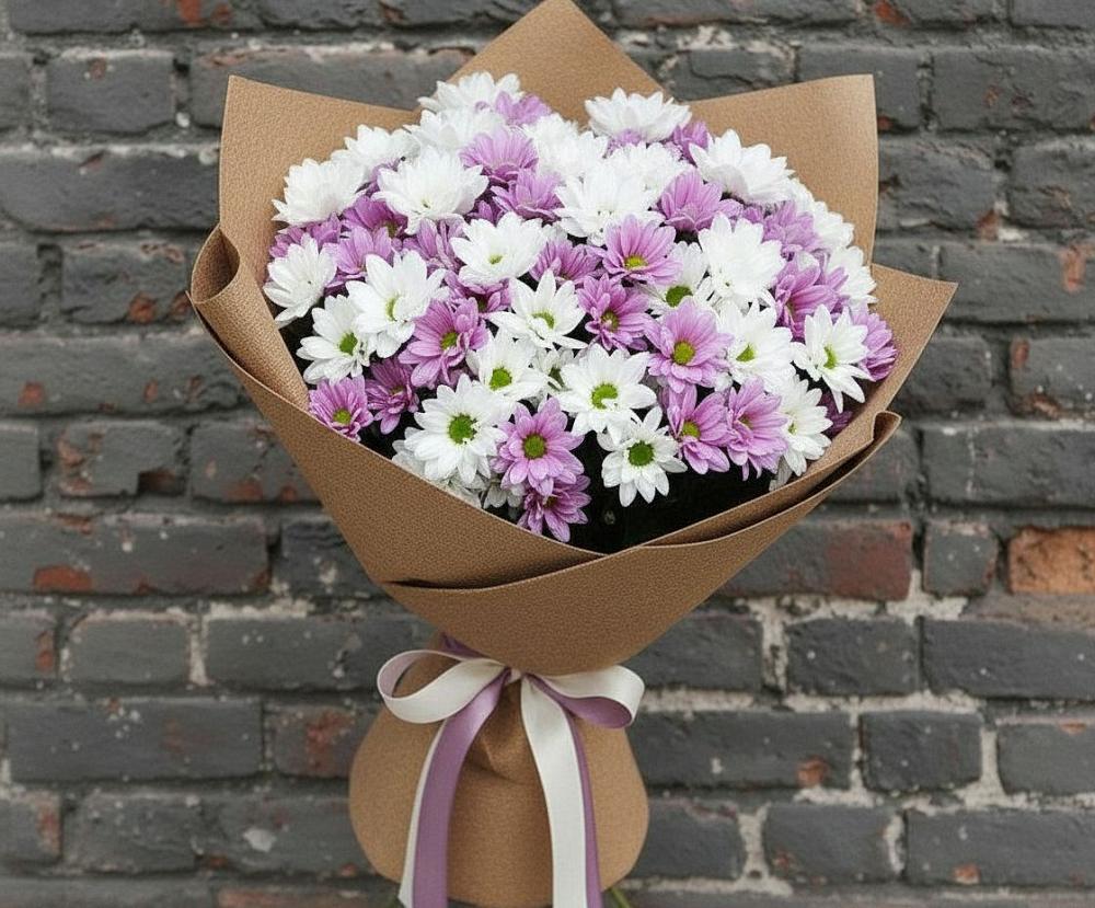Букет цветов из: Хризантемы в Репьевке