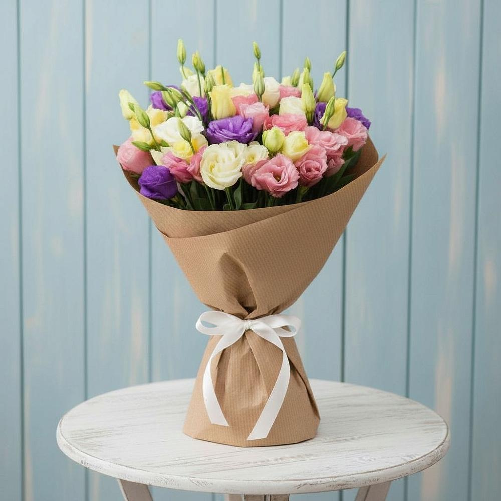 Букет цветов из: Лизиантусы в Репьевке