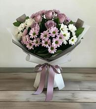 Букет цветов из:  Хризантемы и Розы в Репьевке