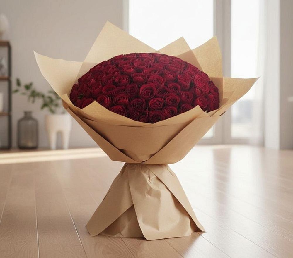 Букет 101 Красная роза в Репьевке