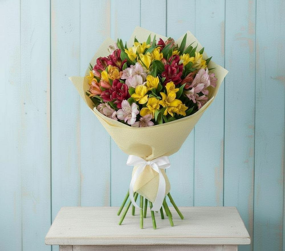 Букет цветов из: Альстромерии в Репьевке