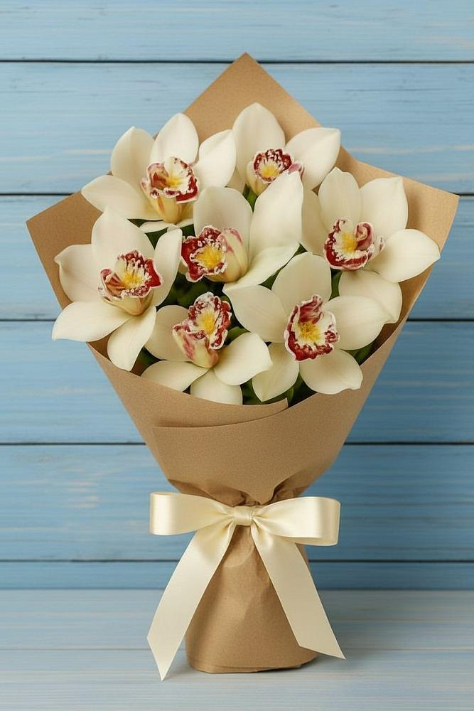 Букет цветов из: Орхидеи и Розы в Репьевке