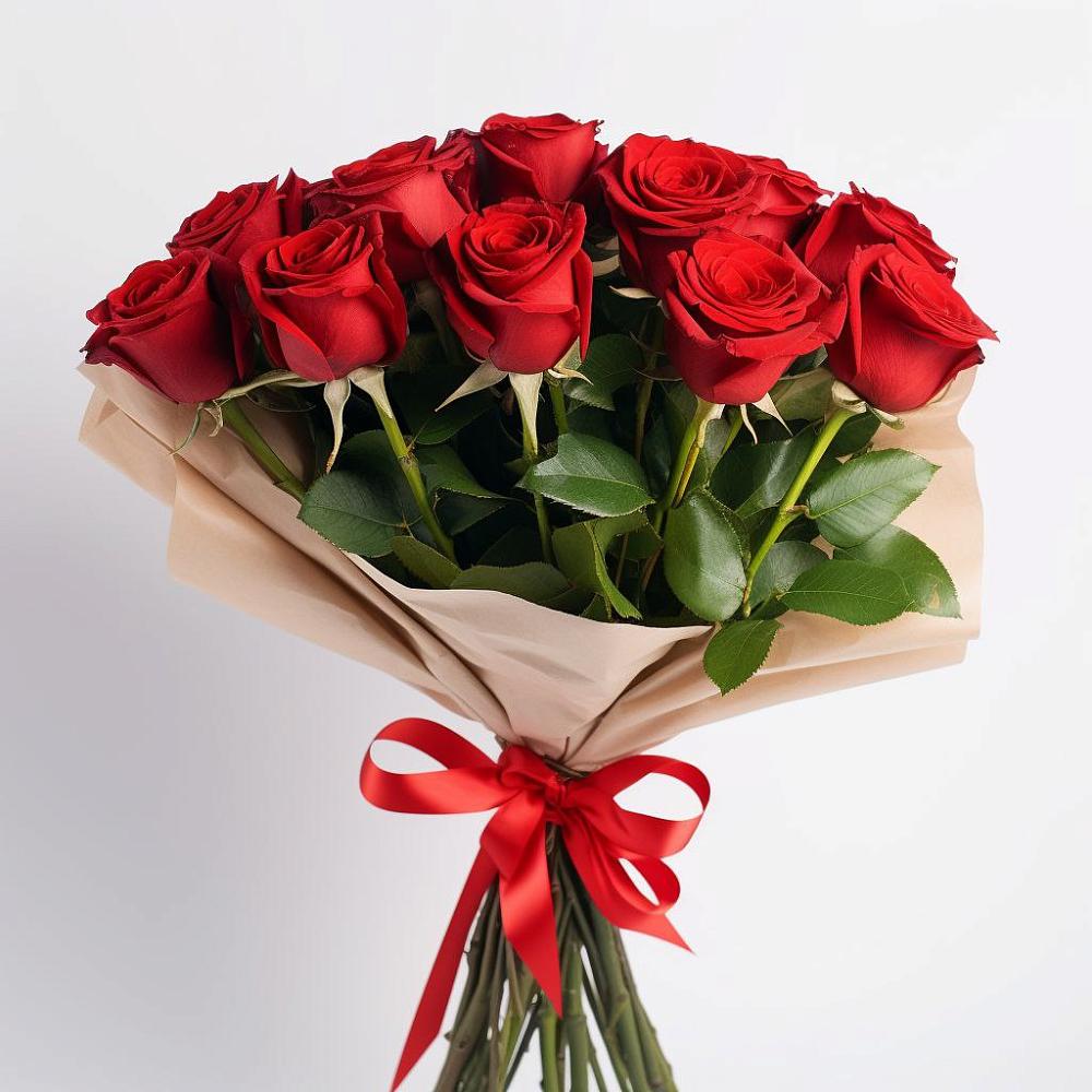 Букет 11 Красных роз Эдлесс Лав в Репьевке