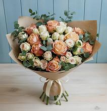 Букет цветов из:  Альстромерии и Розы в Репьевке