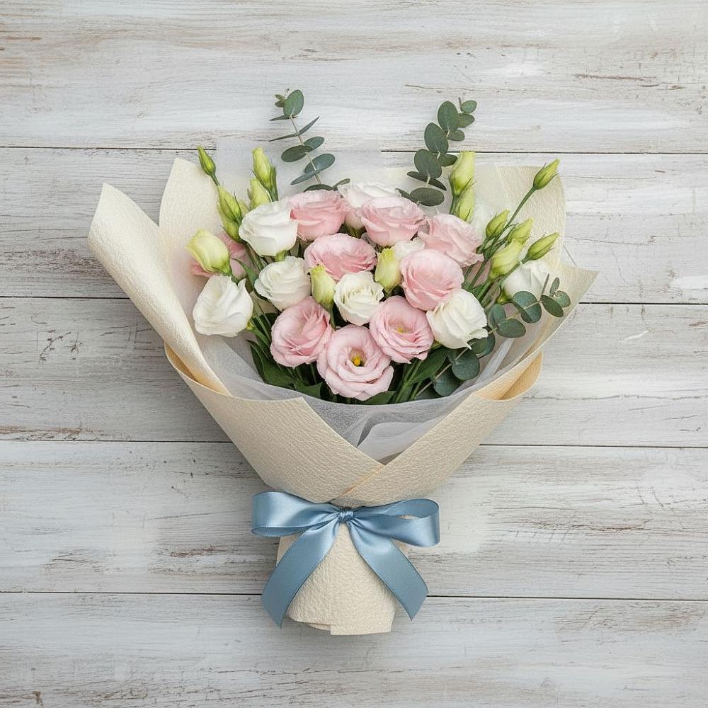 Букет цветов из: Лизиантусы в Репьевке